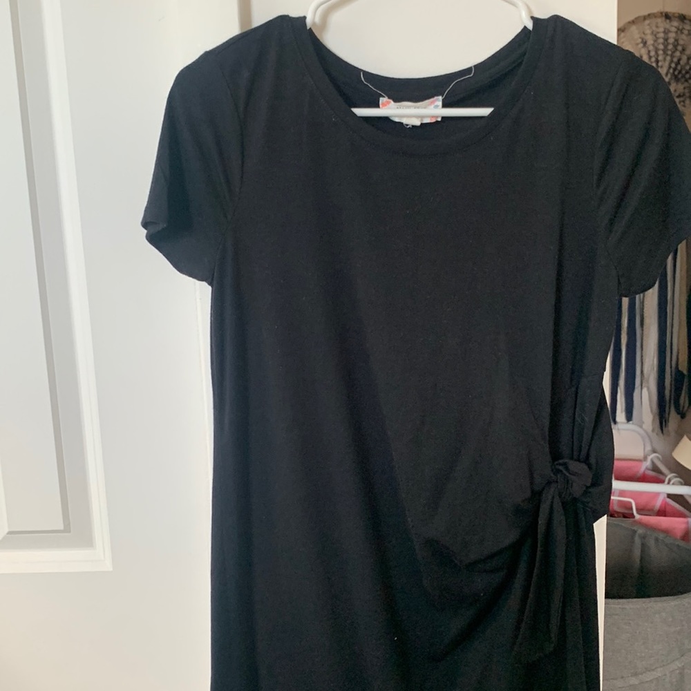 Black tie tshirt dress